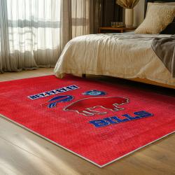 nfl buffalo bills area rug non slip football carpet home decor gift idea for fans bedroom bb56