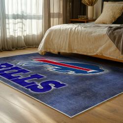 nfl buffalo bills area rug non slip football carpet home decor gift idea for fans bedroom bb57