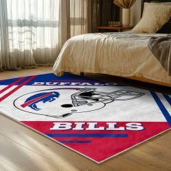 nfl buffalo bills area rug non slip football carpet home decor gift idea for fans bedroom bb59