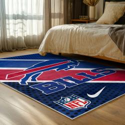 nfl buffalo bills area rug non slip football carpet home decor gift idea for fans bedroom bb63