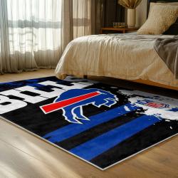 nfl buffalo bills area rug non slip football carpet home decor gift idea for fans bedroom bb64