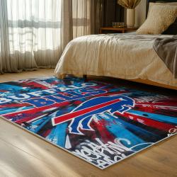 nfl buffalo bills area rug non slip football carpet home decor gift idea for fans bedroom bb70