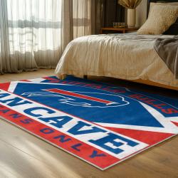 nfl buffalo bills area rug non slip football carpet home decor gift idea for fans bedroom bb96