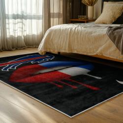 nfl buffalo bills area rug non slip football carpet home decor gift idea for fans bedroom bb97