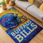 nfl buffalo bills area rug non slip football carpet home decor gift idea for fans living room bb69