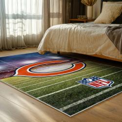 nfl chicago bears football team logo sport carpet area rug home decor bedroom cbw108