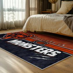 nfl chicago bears football team logo sport carpet area rug home decor bedroom cbw113