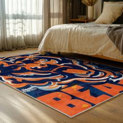 nfl chicago bears football team logo sport carpet area rug home decor bedroom cbw114