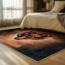 nfl chicago bears football team logo sport carpet area rug home decor bedroom cbw116