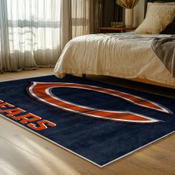 nfl chicago bears football team logo sport carpet area rug home decor bedroom cbw117