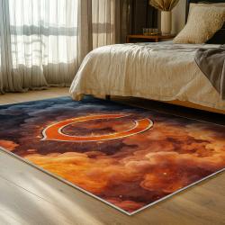 nfl chicago bears football team logo sport carpet area rug home decor bedroom cbw118