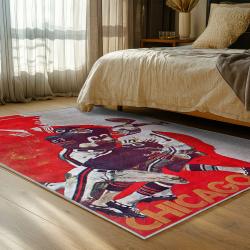 nfl chicago bears football team logo sport carpet area rug home decor bedroom cbw125