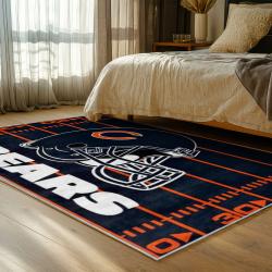 nfl chicago bears football team logo sport carpet area rug home decor bedroom cbw127