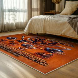 nfl chicago bears football team logo sport carpet area rug home decor bedroom cbw128