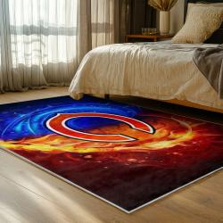 nfl chicago bears football team logo sport carpet area rug home decor bedroom cbw129