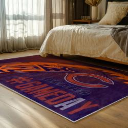 nfl chicago bears football team logo sport carpet area rug home decor bedroom cbw133