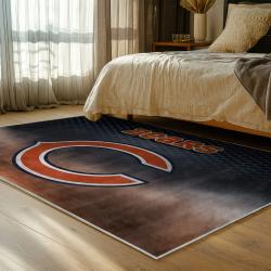 nfl chicago bears football team logo sport carpet area rug home decor bedroom cbw134