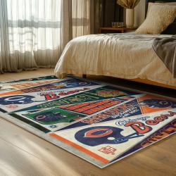 nfl chicago bears football team logo sport carpet area rug home decor bedroom cbw136