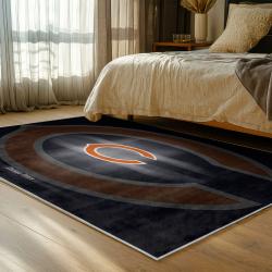 nfl chicago bears football team logo sport carpet area rug home decor bedroom cbw140