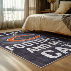 nfl chicago bears football team logo sport carpet area rug home decor bedroom cbw141