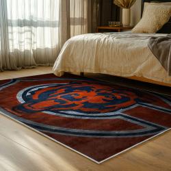 nfl chicago bears football team logo sport carpet area rug home decor bedroom cbw143