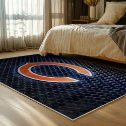 nfl chicago bears football team logo sport carpet area rug home decor bedroom cbw144