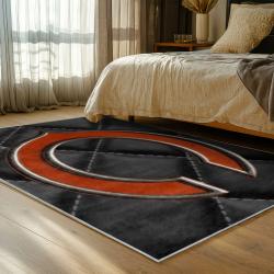 nfl chicago bears football team logo sport carpet area rug home decor bedroom cbw148