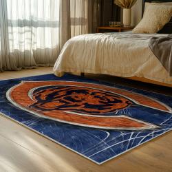 nfl chicago bears football team logo sport carpet area rug home decor bedroom cbw150