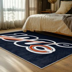 nfl chicago bears football team logo sport carpet area rug home decor bedroom cbw151