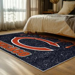 nfl chicago bears football team logo sport carpet area rug home decor bedroom cbw152
