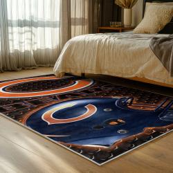 nfl chicago bears football team logo sport carpet area rug home decor bedroom cbw154