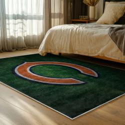 nfl chicago bears football team logo sport carpet area rug home decor bedroom cbw155