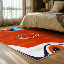 nfl chicago bears football team logo sport carpet area rug home decor bedroom cbw156