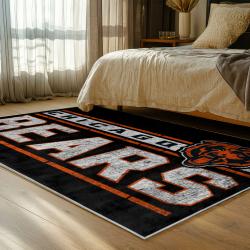 nfl chicago bears football team logo sport carpet area rug home decor bedroom cbw157