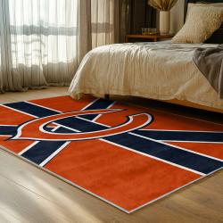 nfl chicago bears football team logo sport carpet area rug home decor bedroom cbw160