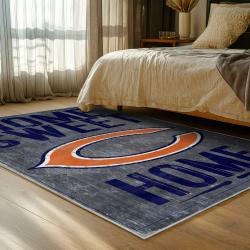 nfl chicago bears football team logo sport carpet area rug home decor bedroom cbw163