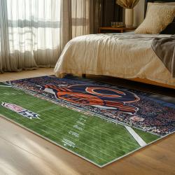 nfl chicago bears football team logo sport carpet area rug home decor bedroom cbw165