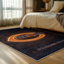 nfl chicago bears football team logo sport carpet area rug home decor bedroom cbw167