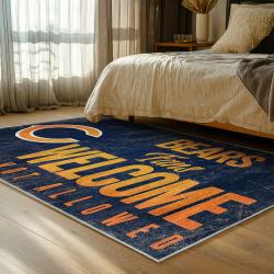 nfl chicago bears football team logo sport carpet area rug home decor bedroom cbw170