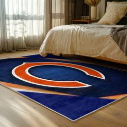 nfl chicago bears football team logo sport carpet area rug home decor bedroom cbw172