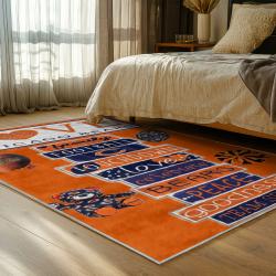 nfl chicago bears football team logo sport carpet area rug home decor bedroom cbw177