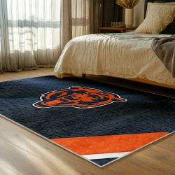 nfl chicago bears football team logo sport carpet area rug home decor bedroom cbw179