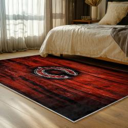 nfl chicago bears football team logo sport carpet area rug home decor bedroom cbw181