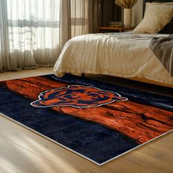 nfl chicago bears football team logo sport carpet area rug home decor bedroom cbw182