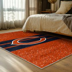 nfl chicago bears football team logo sport carpet area rug home decor bedroom cbw184