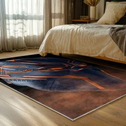 nfl chicago bears football team logo sport carpet area rug home decor bedroom cbw187