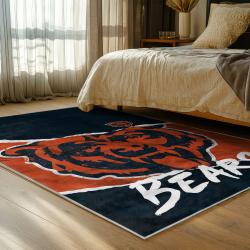 nfl chicago bears football team logo sport carpet area rug home decor bedroom cbw190