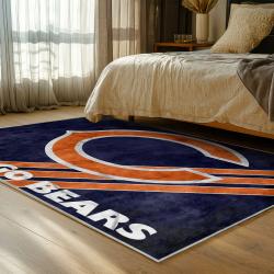 nfl chicago bears football team logo sport carpet area rug home decor bedroom cbw191