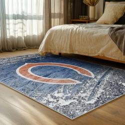 nfl chicago bears football team logo sport carpet area rug home decor bedroom cbw192