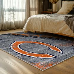 nfl chicago bears football team logo sport carpet area rug home decor bedroom cbw195